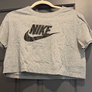 Nike Heather Gray Cropped Tee